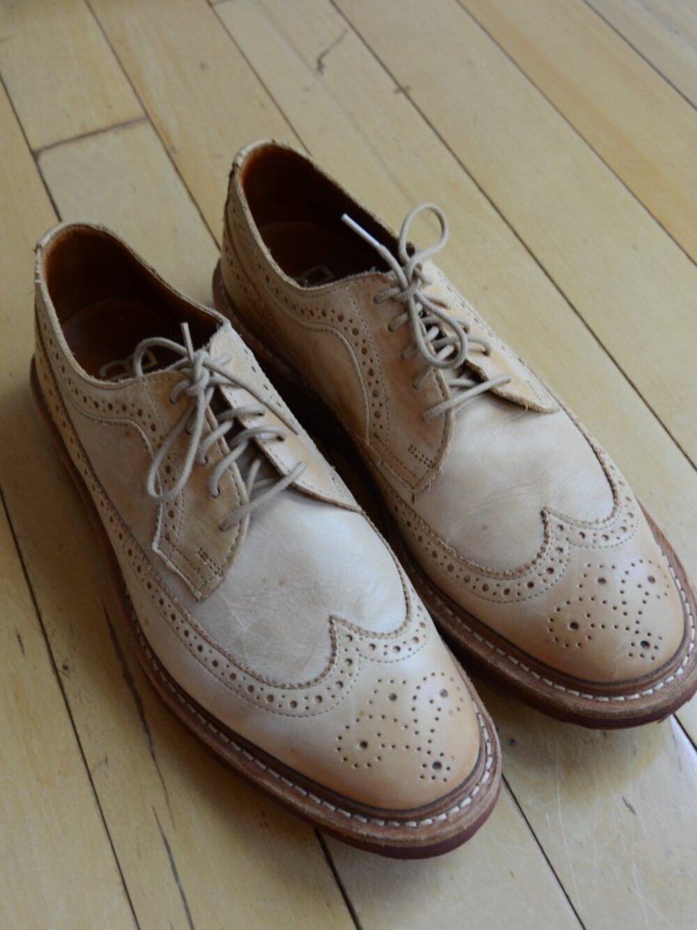 AE by Allen Edmonds Shannon Drive Light Tan Oxford Size 9.5 D